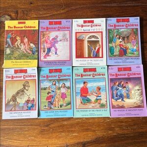 8 The Boxcar Children Paperback Books by Gertrude Chandler Warner (set of 8)